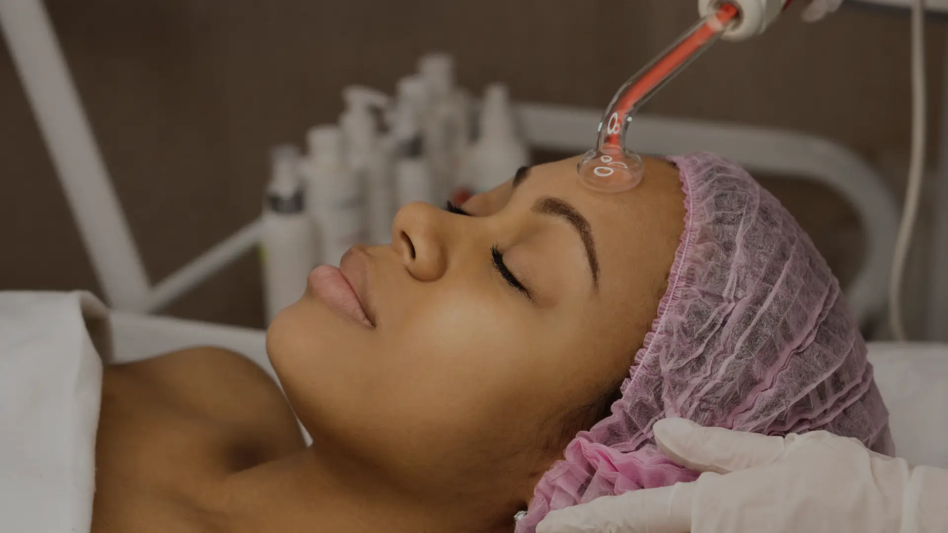 Black Owned Medspa In Wilmington: black woman getting a facial